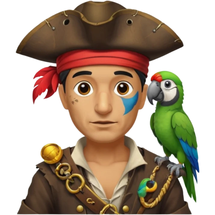 pirate and parrot emoji