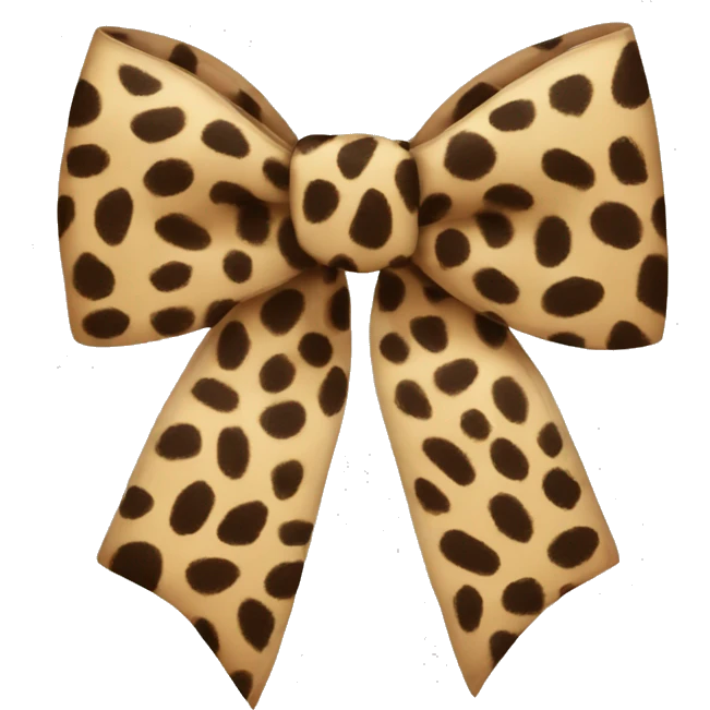 Cheetah print bow emoji