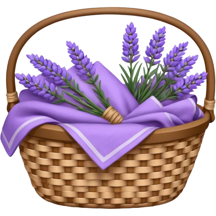 Basket of linens and lavender emoji