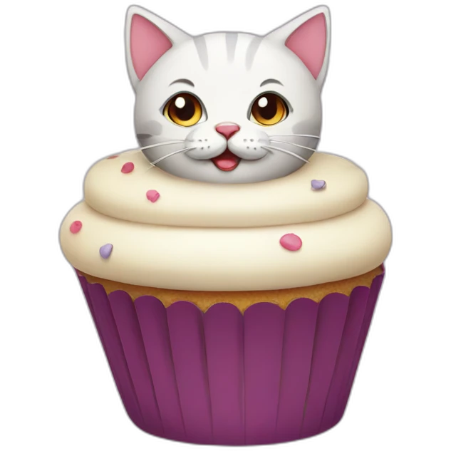 Cupcake cat emoji