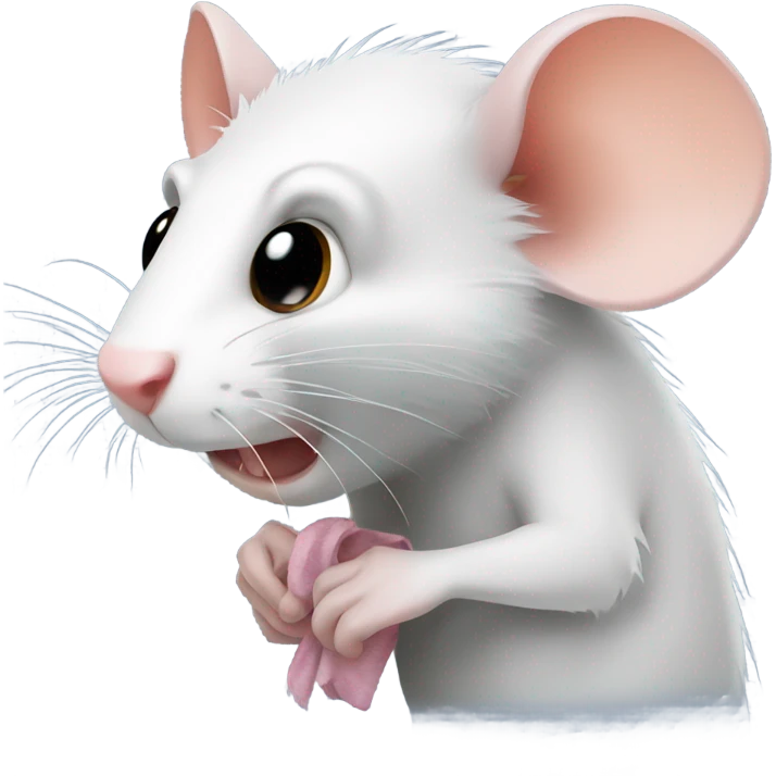 The rat looks to the left emoji