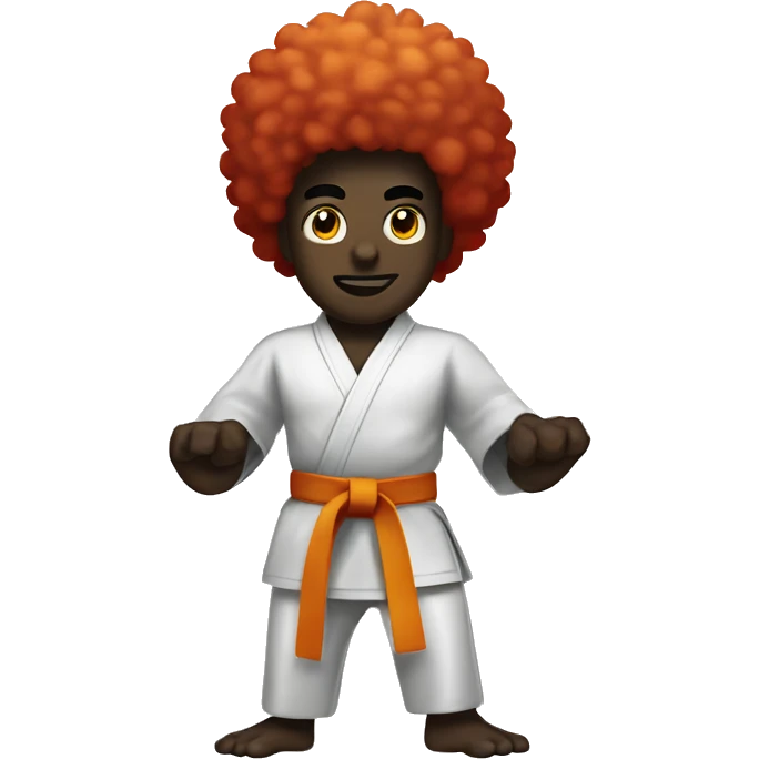 karate black afro chicken emoji