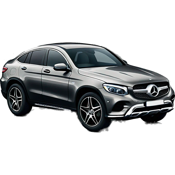black Mercedes GLC coupe emoji