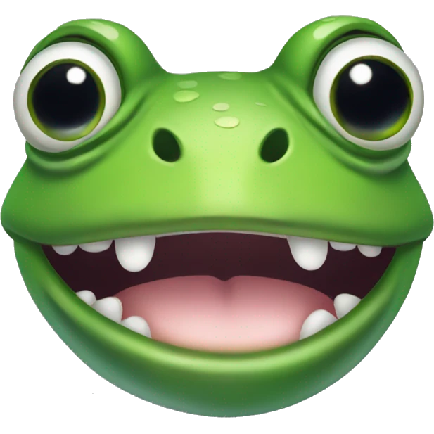 Frog with make up int the face emoji