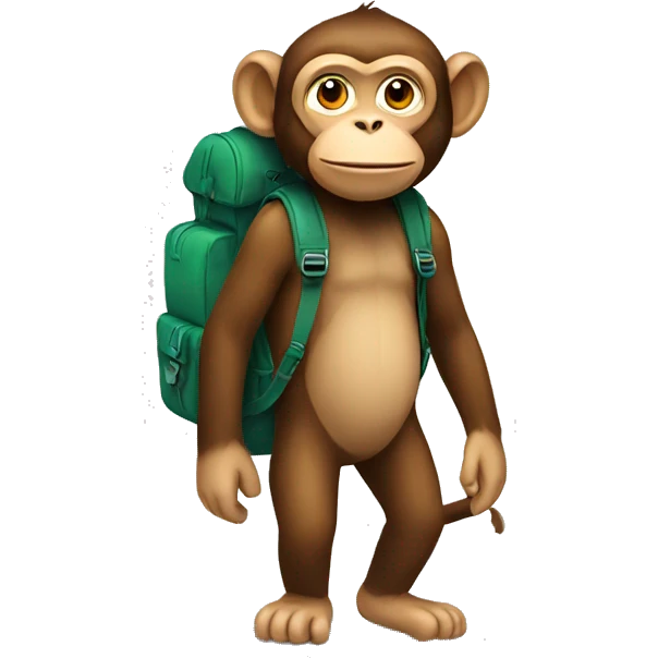 monkey with backpack emoji
