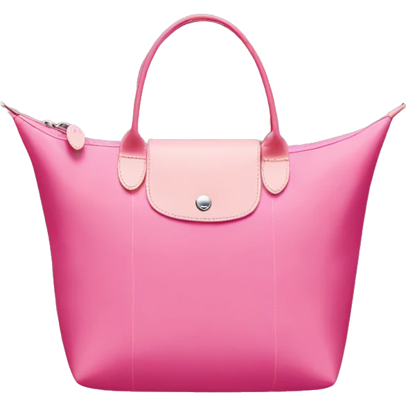 Pink longchamp tote bag emoji