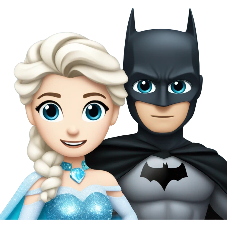 Batman with elsa frozen emoji