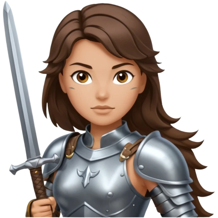 Valkyrie warrior brunetter emoji