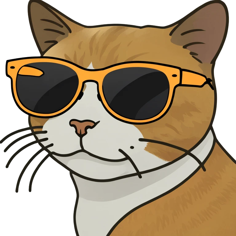 Cat with sunglasses emoji