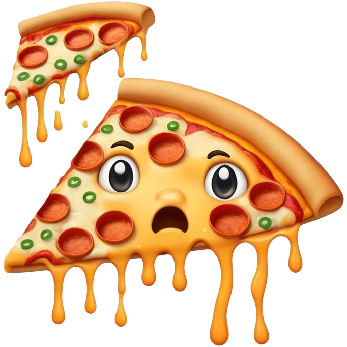 Crying pizza emoji