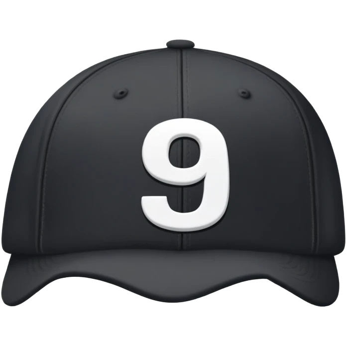 black cap with number “9” on it emoji
