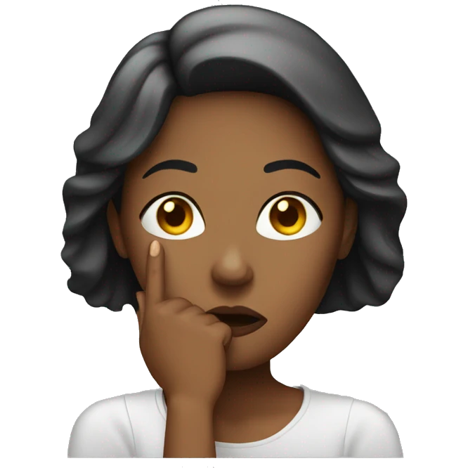 woman silence sign emoji