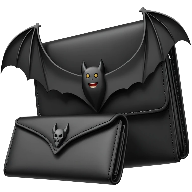 A wallet where the bills fly out like bats emoji