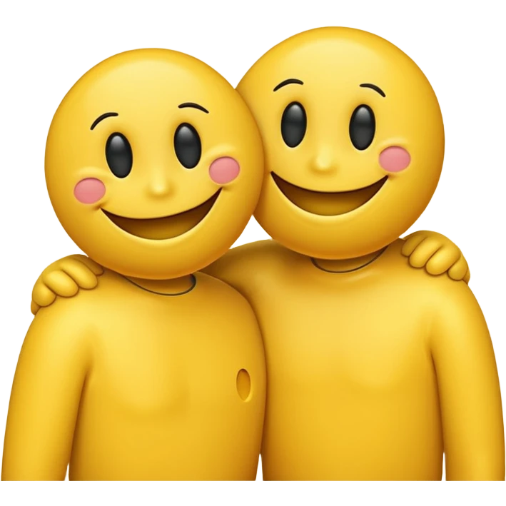 smileys rubbing each others back emoji