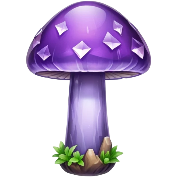 Purple amethyst mushroom emoji