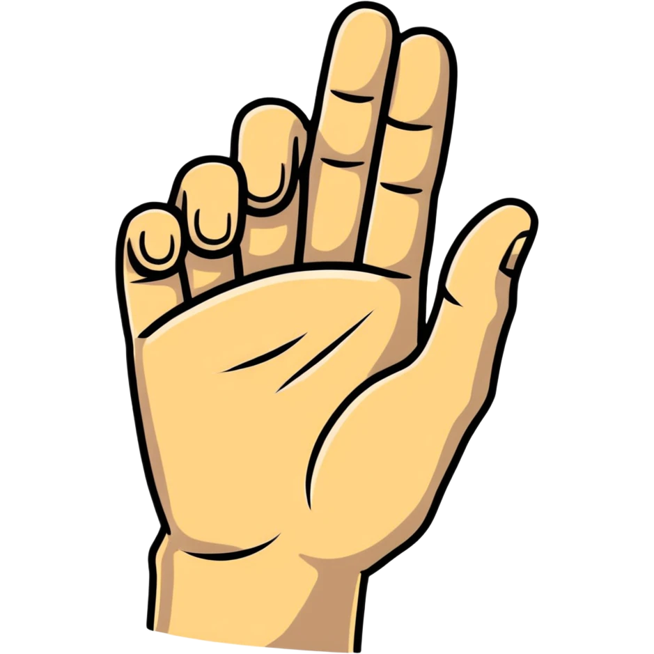 hand gripping emoji