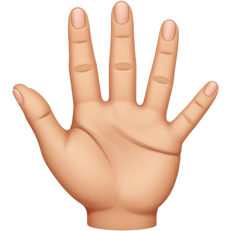The last 3 fingers up emoji