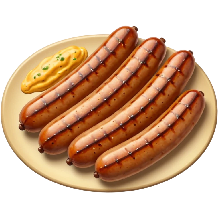 shorter romanian sausages with mustard emoji