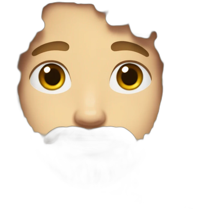 White boy, white skin, brown eyes, curly and dark blonde hair on the top and short on the sides, and beard emoji