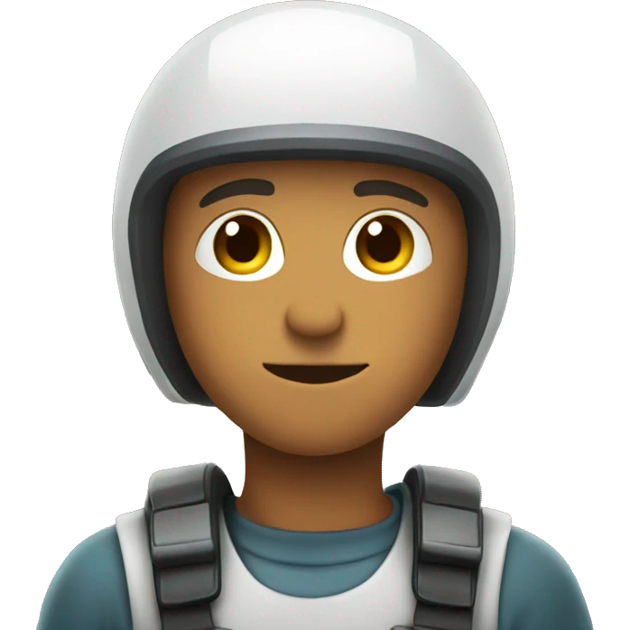 helmeted boy in focus emoji