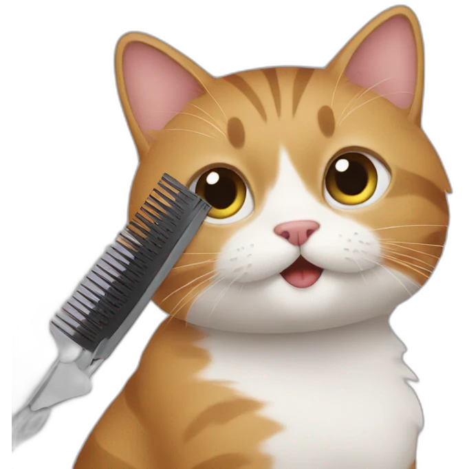 cat having a haircut emoji