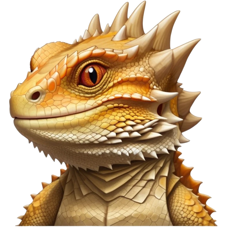 cinematic-noble-bearded-dragon-portrait-emoji,-poised-and-regal,-with-a-robust,-angular-build-and-a-textured,-scaled-hide-in-earthy-olive-and-sandy-tones,-a-prominent-spiky-'beard'-beneath-its-chin-and-a-keen,-alert-gaze,-simplified emoji