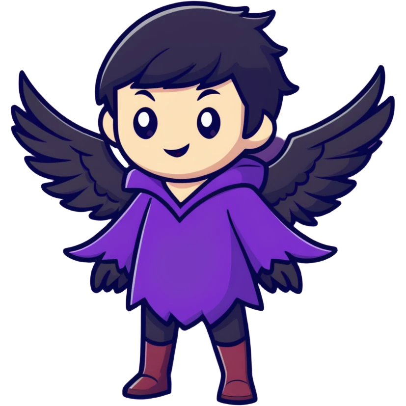 Morrigan from Dragon Age transforming into a raven emoji