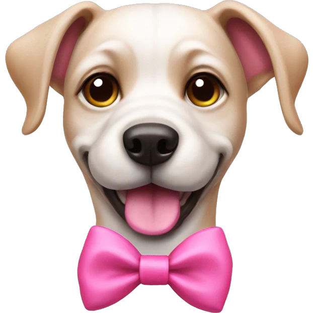 dog with a pink bow emoji