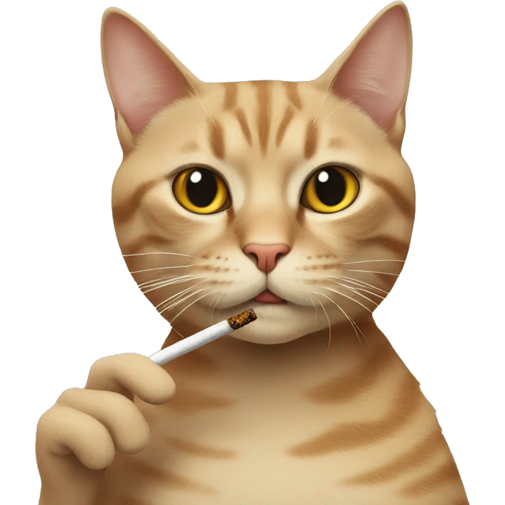 cat smoking emoji