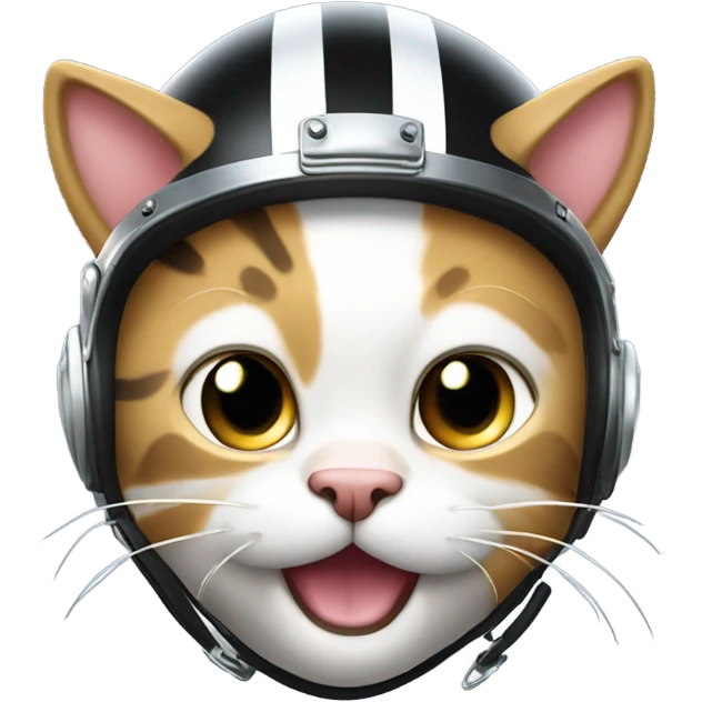  happy cat football helmet emoji