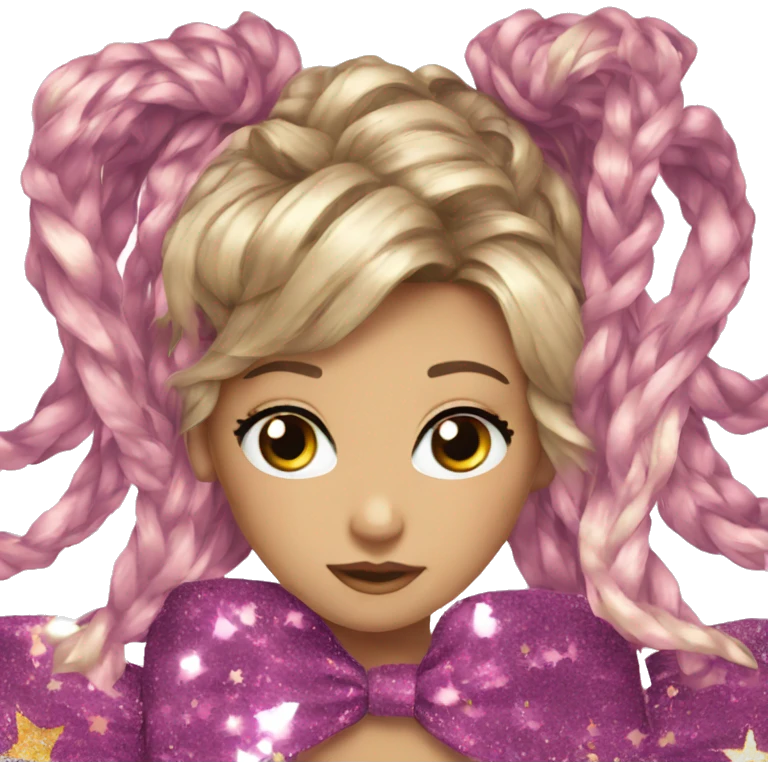 Bow glitter emoji