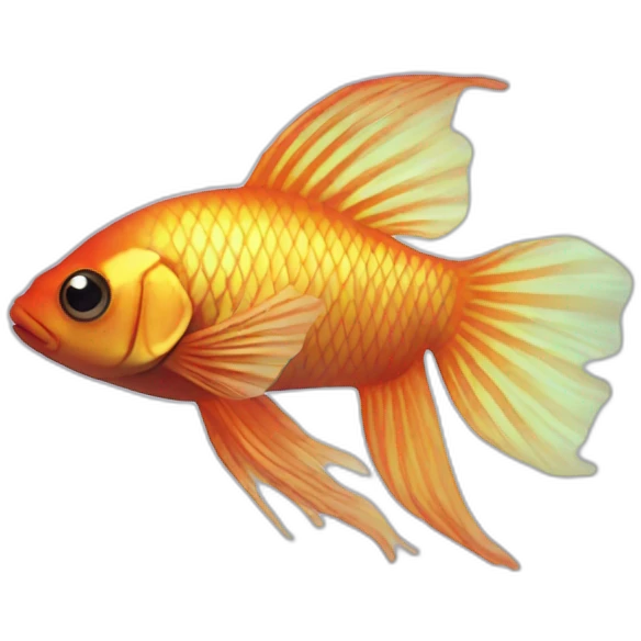 beta fish with halo emoji