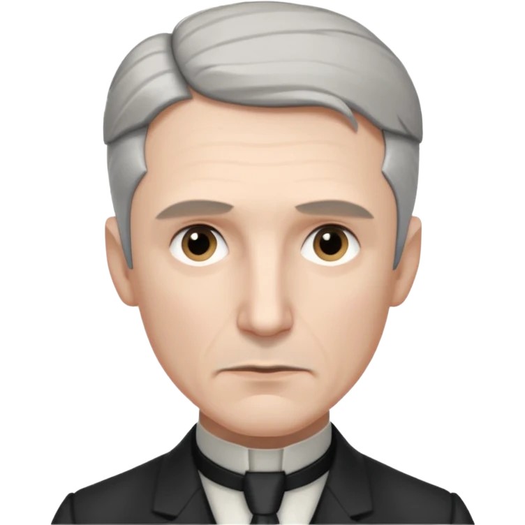 Nikolai Tesla,pensive, half body emoji