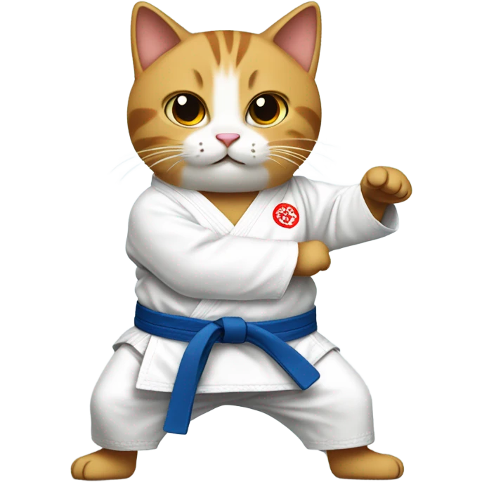 Cat in karate clothes emoji