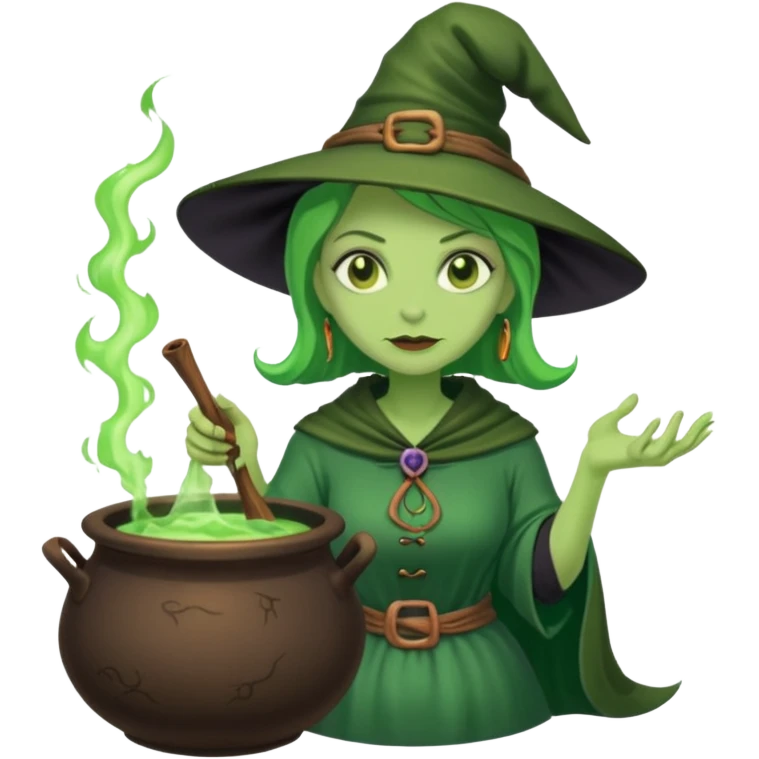 green witch cooking potion emoji
