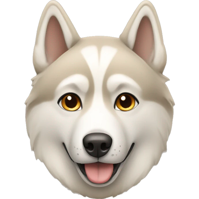 Husky in beige Color  emoji