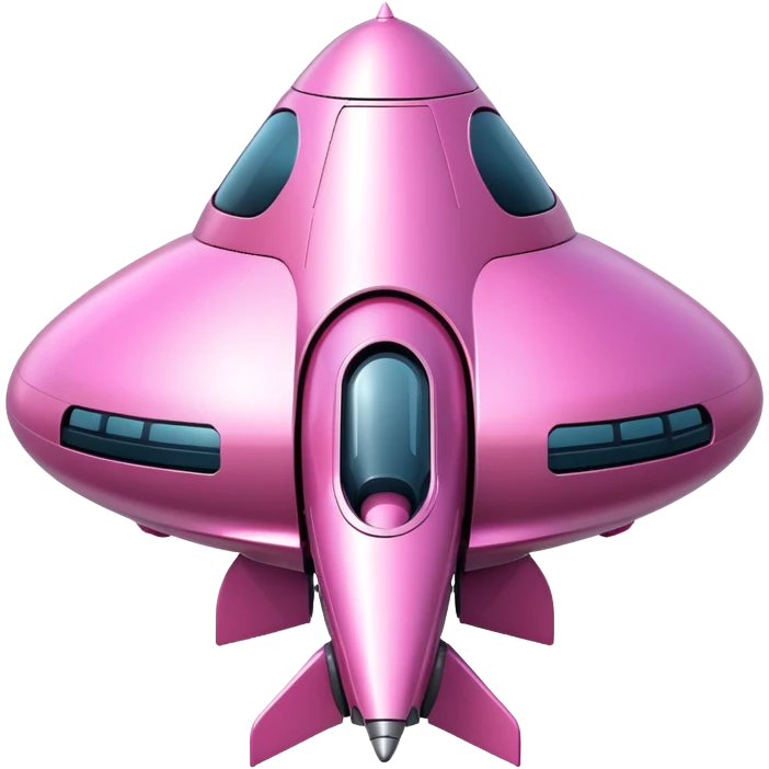 Pink spaceship emoji