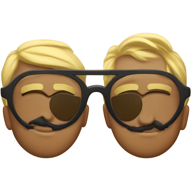 peace sign sunglasses kissy face  emoji