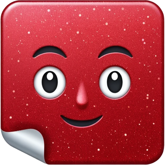 red glitter paper emoji