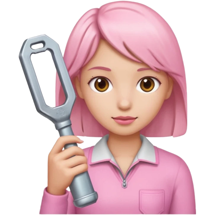 Girl holding a Stanley  emoji