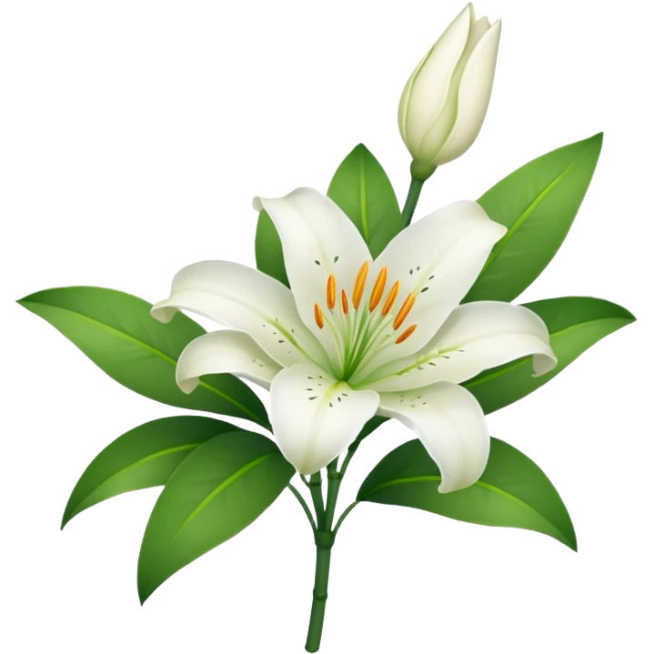 White Lilies emoji