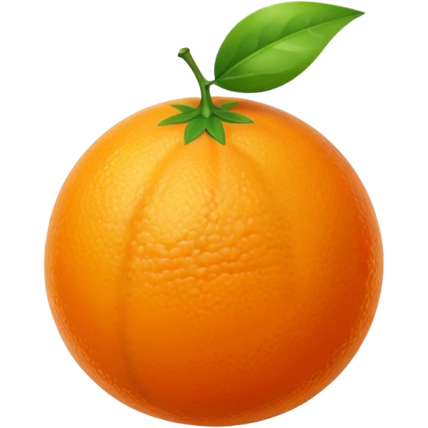 Orange: with one leaf smooth face  emoji