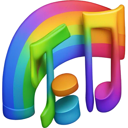 Rainbow music notes  emoji