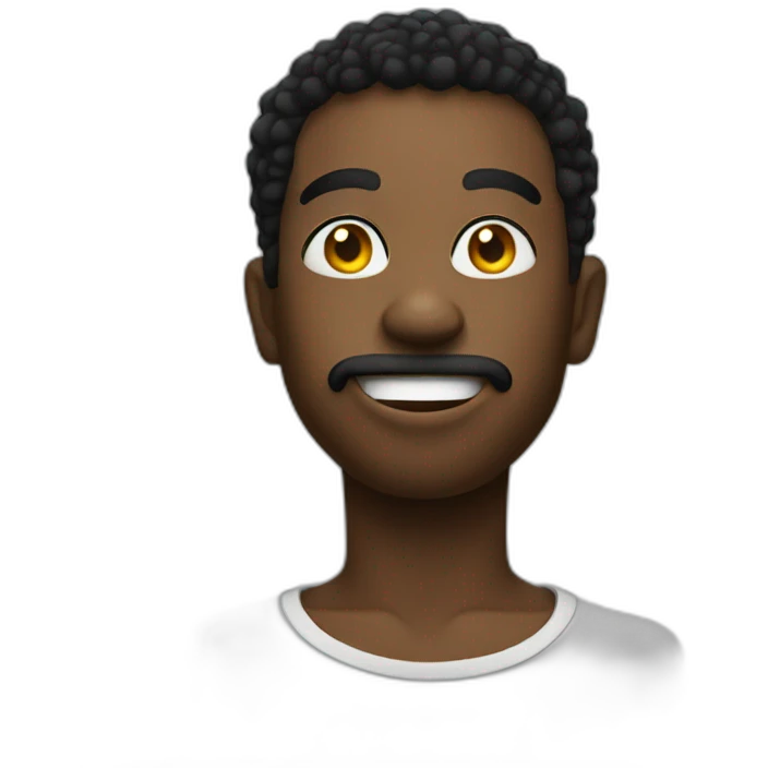 black cheeky emoji