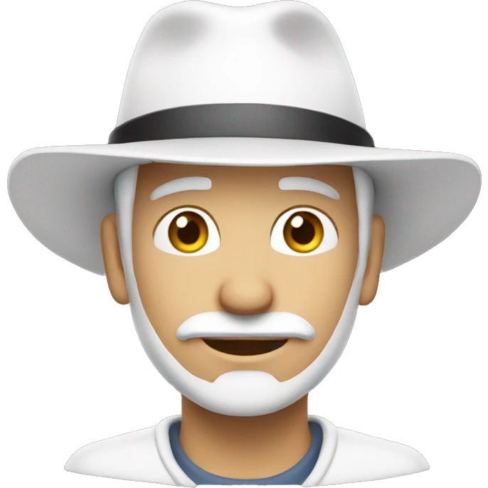 man with white hat  emoji