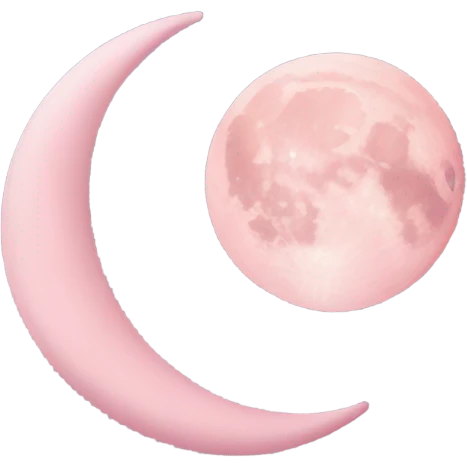 Pastel pink moon emoji