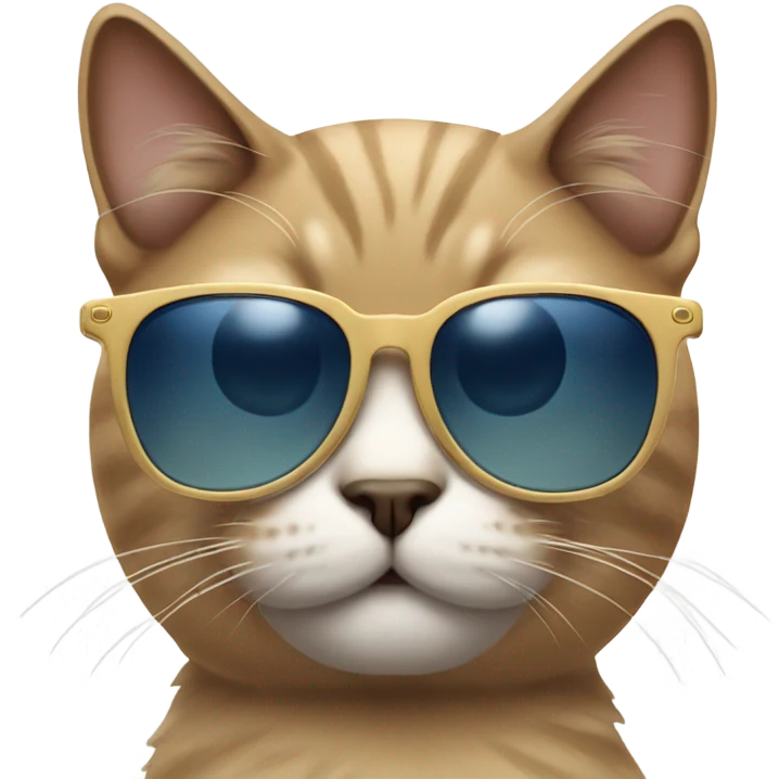 Cat with sunglasses emoji