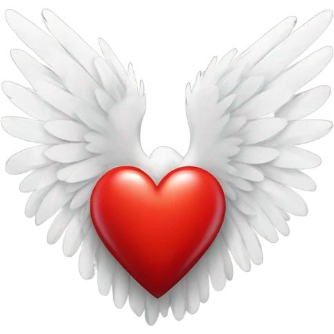 Red heart with wings emoji