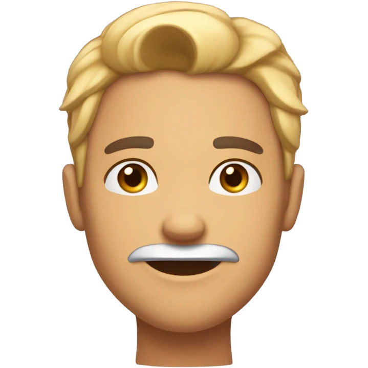 A character with half of the face male and half female emoji