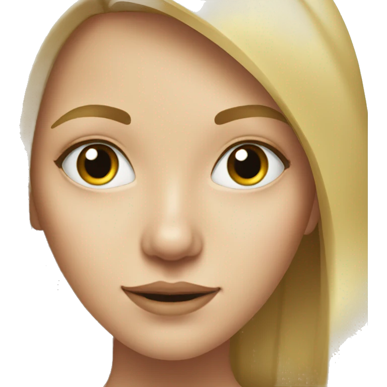 realistic portrait of blonde girl emoji